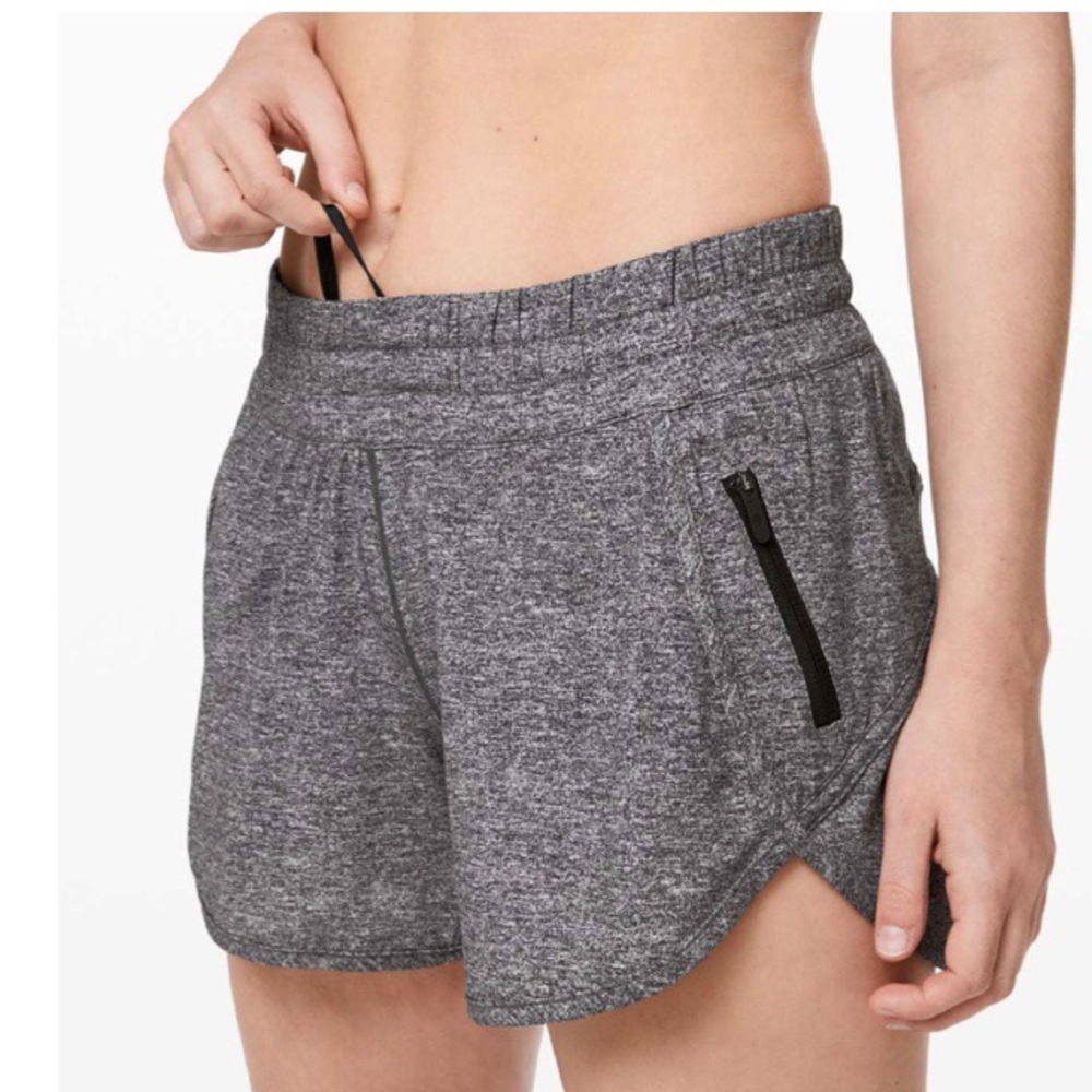 Lululemon Tracker Short V *4" Heather Lux Black 4